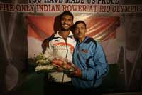 (in white dress) Dattu Baban Bhokanal, an Indian rower who has qualified for the 2016 Rio Summer Olympics, in Mumbai, India on 17th August 2016. (Photo: Amit Haralkar/Outlook). (in white dress) Dattu Baban Bhokanal, an Indian rower who has qualified for the 2016 Rio Summer Olympics, in Mumbai, India on 17th August 2016. (Photo: Amit Haralkar/Outlook).